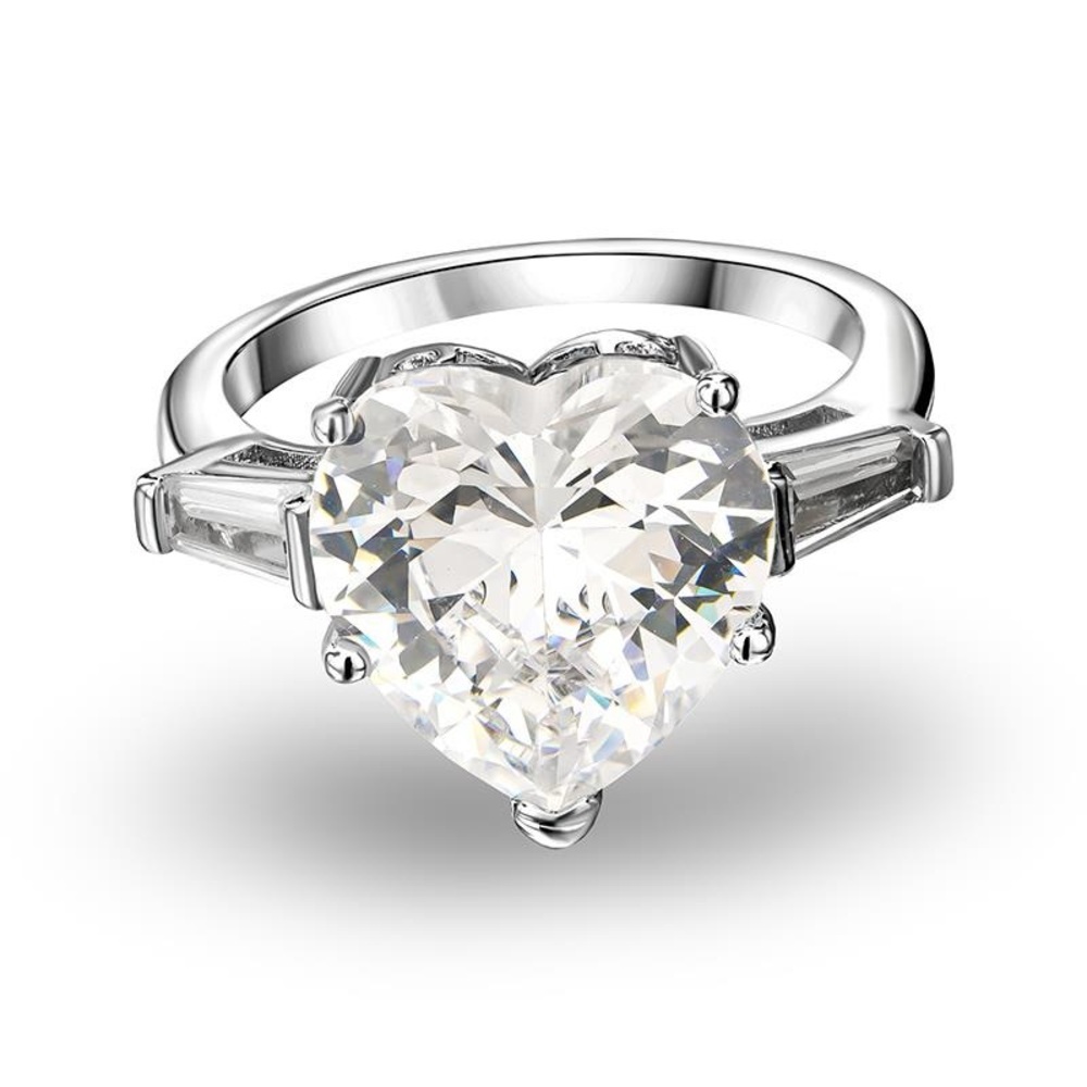 New DiamondAura Heart & Baguette Ring